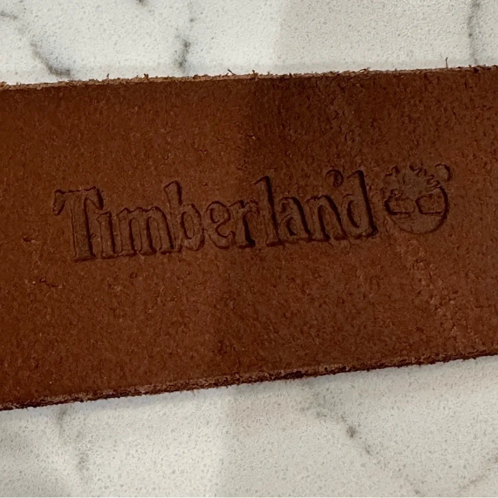 Timberland NWT Brown Genuine Leather Belt Wrapped Buckle Workwear Casual Size 38